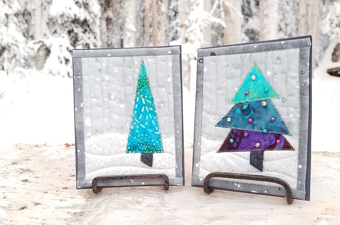 Winter Trees Card Pattern