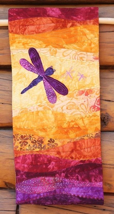 Summer Dragonfly Quilted Wall Hanging