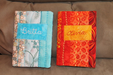 Quilted journal covers