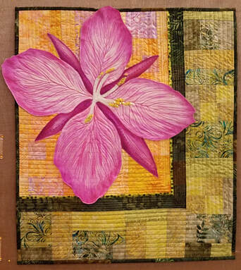 Fireweed art quilt