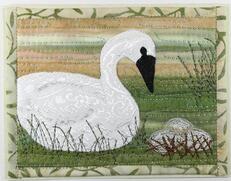 Swan quilted card