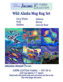 Ascone Wild Alaska Mug Rug Set