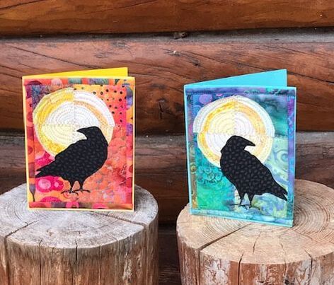 Raven Moon Quilted Cards
