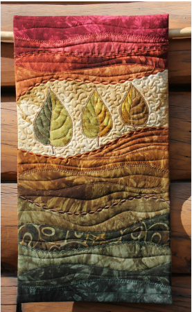 Autumn Leaves Quilted Wall Hanging