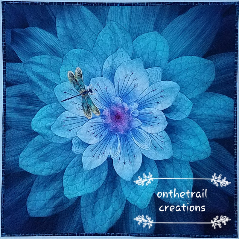 Dragonfly and flower with Inktense coloring