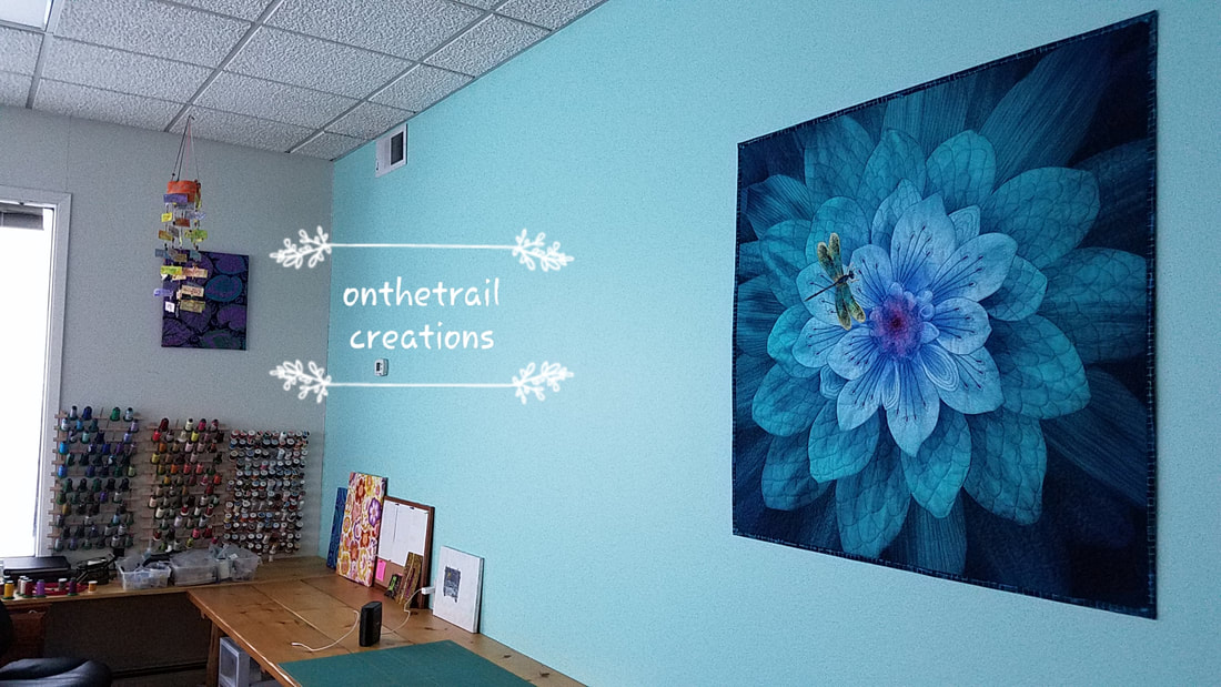 Dream big flower panel on studio wall