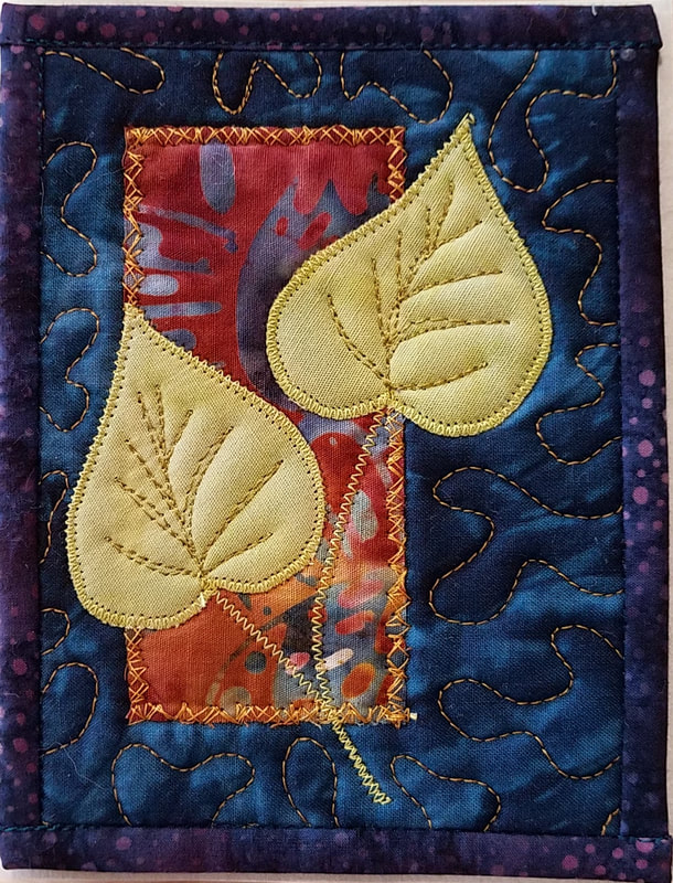 Raven quilted card pink