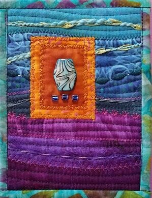Artistic quilted card