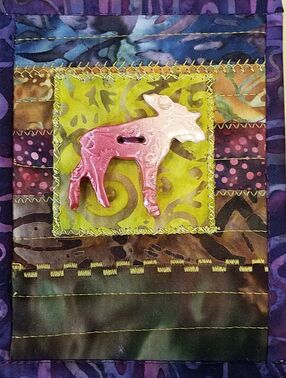 Moose quilted card