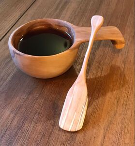 kuksa and paddle coffee stirrer