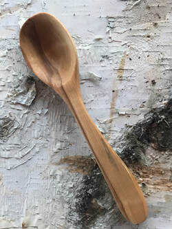 Large birch spoon