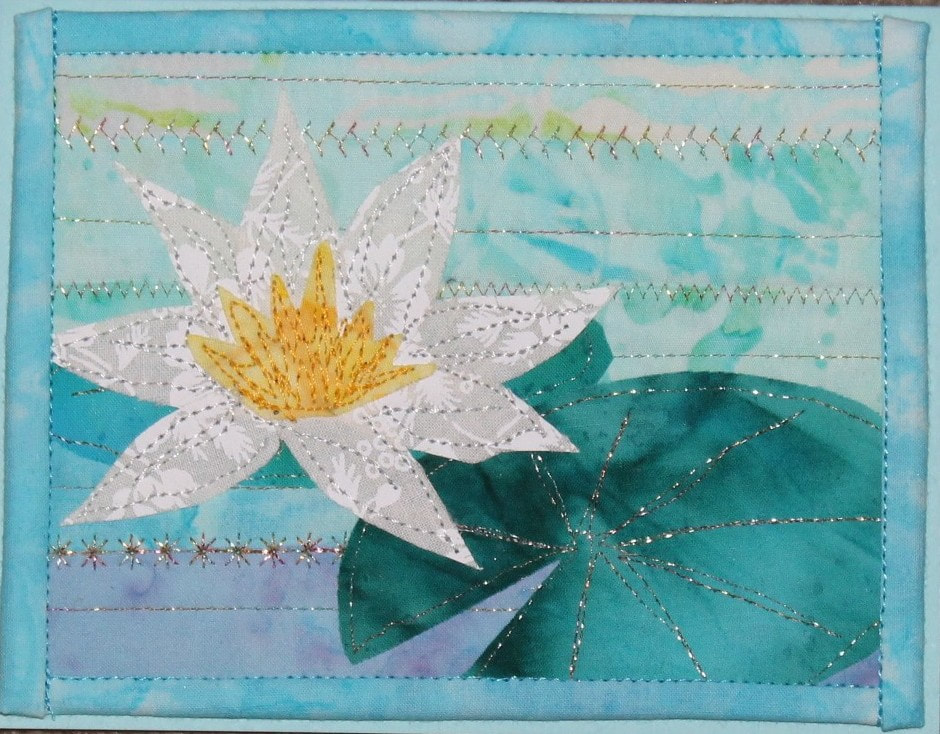 Water Lily quilted card