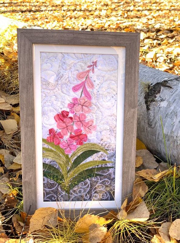 fireweed collage quilt