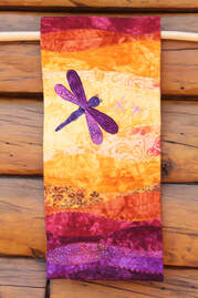 Dragonfly quilted wall hanging