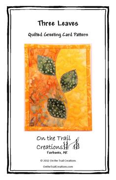 Leaf quilted card pattern